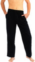 Norty Mens Flannel Pant Black